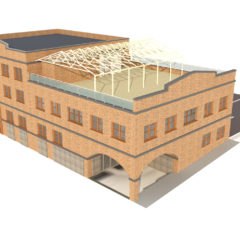 Proposed infill building along Washington St model edit