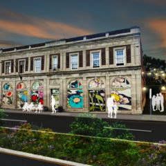 Monroe st facade improvements creative board up after